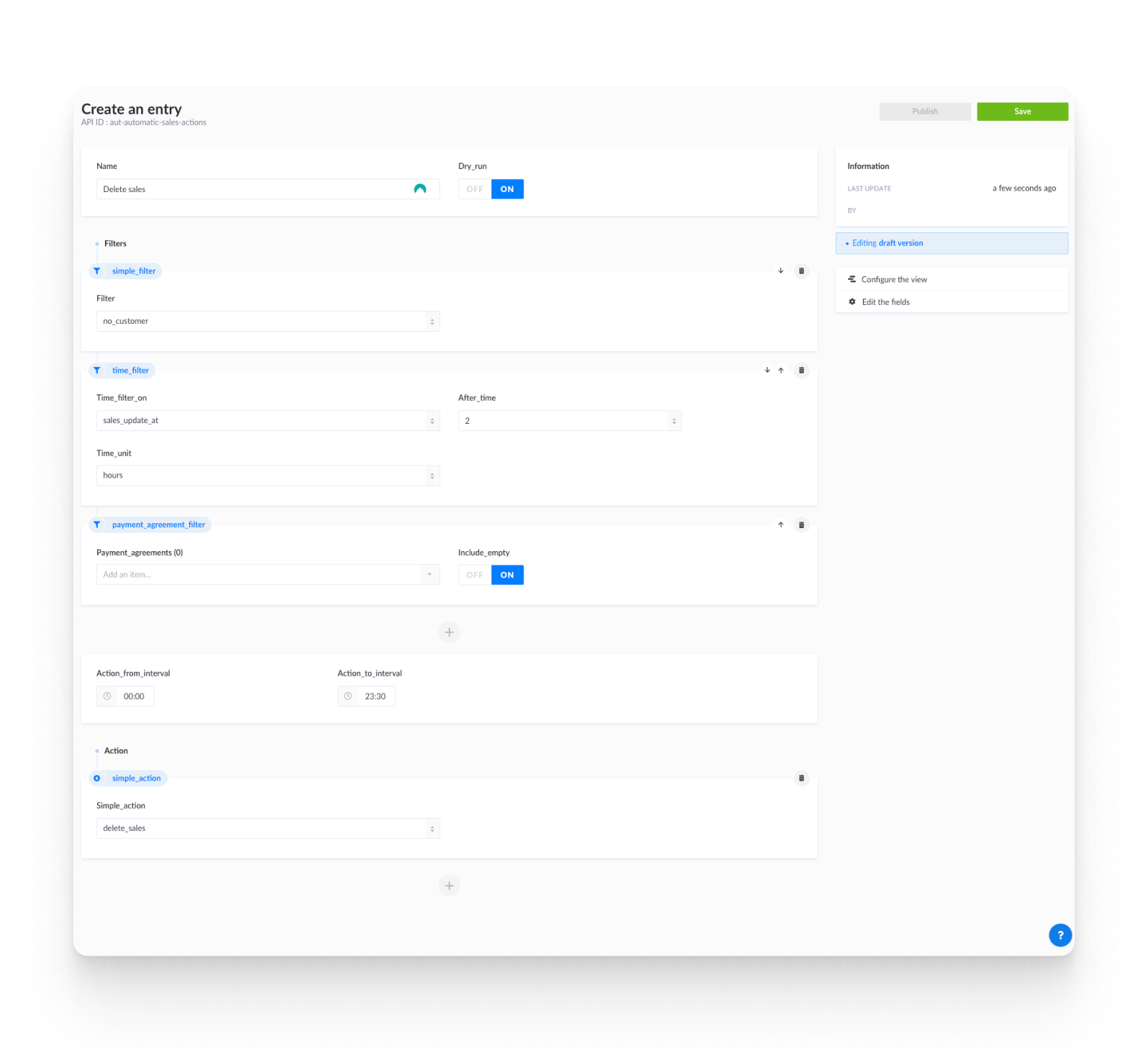 Automated Sales Actions